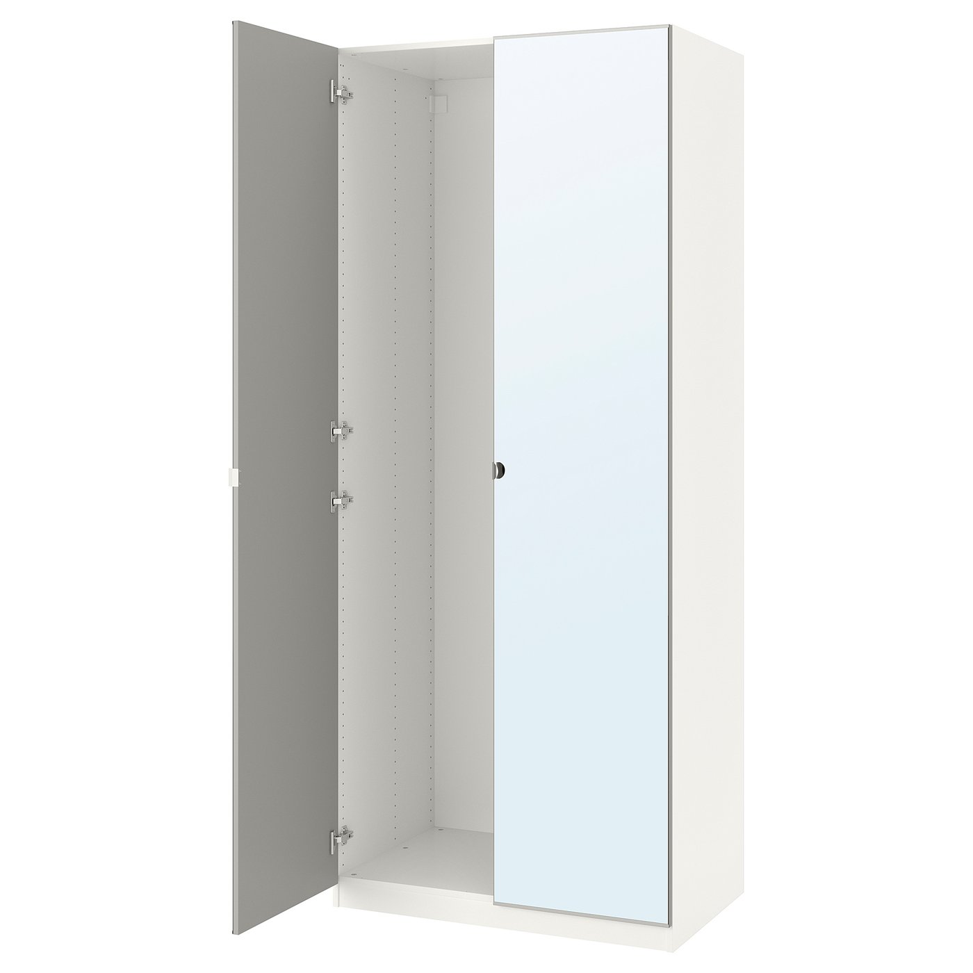 PAX Armoire 2 portes, blanc/Vikedal miroir, 100x60x236 cm IKEA Suisse