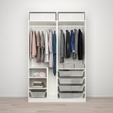 PAX / BERGSBO Armoire pte coul, blanc/blanc, 150x66x236 cm