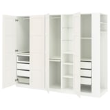 PAX / BERGSBO Combinaison armoire, blanc blanc/blanc, 255x60x201 cm