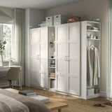 PAX / BERGSBO Combinaison armoire, blanc blanc/blanc, 255x60x201 cm