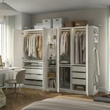 PAX / BERGSBO Combinaison armoire, blanc blanc/blanc, 255x60x201 cm