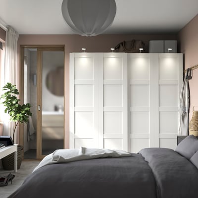 PAX / BERGSBO Combinaison armoire, blanc/blanc, 200x66x201 cm