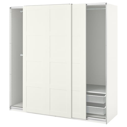 PAX / BERGSBO Combinaison armoire, blanc/blanc, 200x66x201 cm