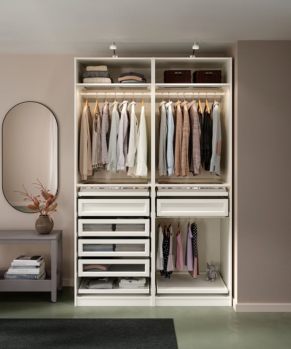PAX Combinaison armoire, blanc, 150x58x236 cm