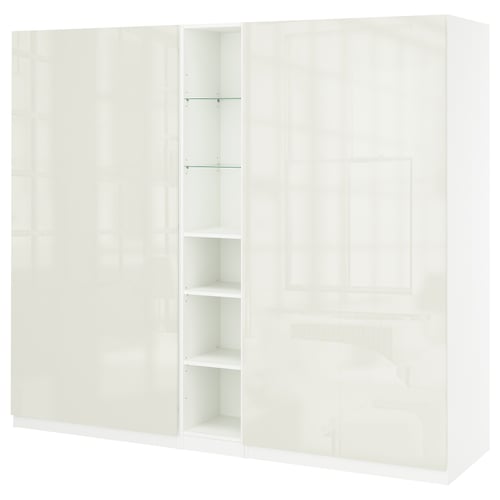 PAX / FARDAL Combinaison armoire, blanc brillant/blanc blanc, 235x60x201 cm
