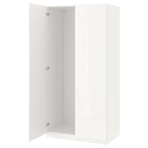 PAX / FARDAL Combinaison armoire, blanc/brillant/blanc, 100x38x201 cm