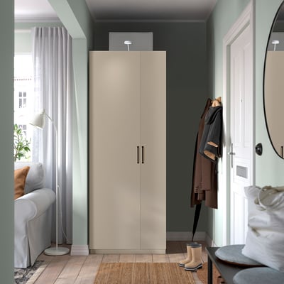 PAX / FORSAND Combinaison armoire, gris-beige/gris-beige, 75x60x201 cm