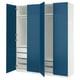 PAX / FYRUDDEN Combinaison armoire, blanc/bleu, 200x60x236 cm