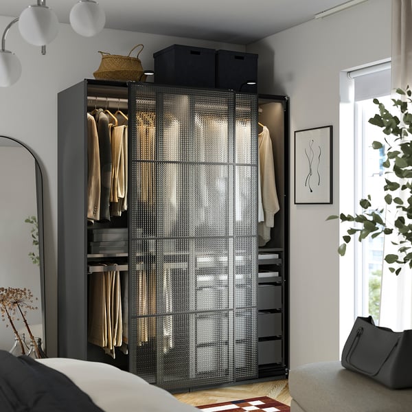 PAX / LUNDBRÄSMA Armoire pte coul