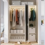 PAX / MISTUDDEN Combinaison armoire, blanc/gris à motifs, 150x60x201 cm