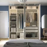 PAX / MISTUDDEN Combinaison armoire, blanc/gris à motifs, 200x60x236 cm