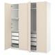 PAX / REINSVOLL Combinaison armoire, blanc/gris-beige, 200x60x236 cm