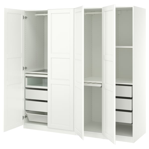 PAX / TYSSEDAL Combinaison armoire, blanc blanc/blanc, 200x60x201 cm
