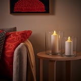 PILFINK Bougeoir, lot de 2, verre transparent