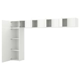 PLATSA Armoire 10 portes, Fonnes blanc, 380x42x221 cm