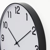 PLUTTIS Horloge murale, noir, 52 cm