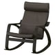POÄNG Fauteuil à bascule, brun noir/Glose brun foncé