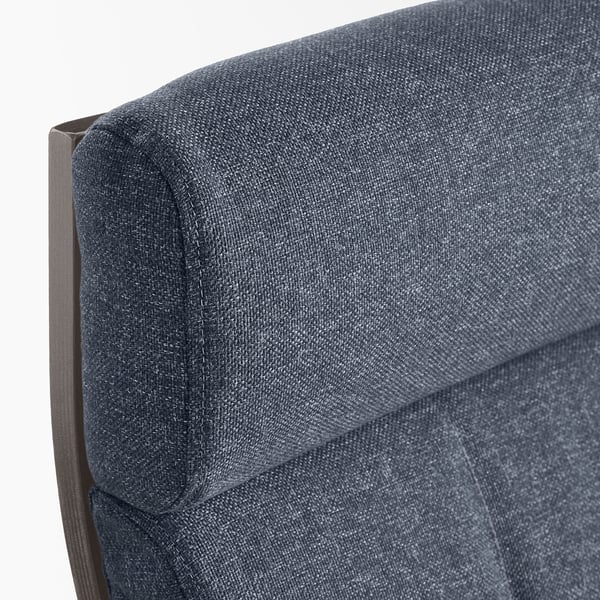 POÄNG Fauteuil à bascule, brun noir/Gunnared bleu