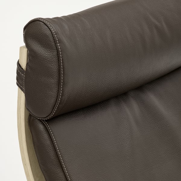 POÄNG Fauteuil à bascule, plaqué bouleau/Glose brun foncé