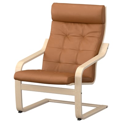 POÄNG Fauteuil, plaqué bouleau/Grann brun doré