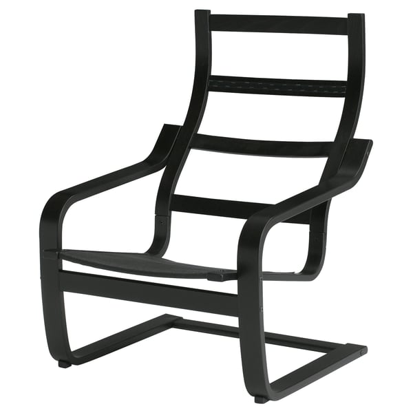POÄNG Structure fauteuil, brun noir