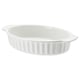 POETISK Plat à four, ovale/blanc cassé, 32x21 cm