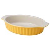 POETISK Plat à four, ovale/jaune clair, 32x21 cm