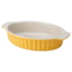 POETISK Plat à four, ovale/jaune clair, 32x21 cm