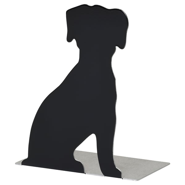 PORTVAKT Serre-livres, noir/chien