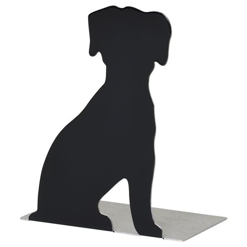 PORTVAKT Serre-livres, noir/chien