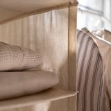 PURRPINGLA Rangement suspendu 4 compartiments, textile/beige, 36x45x92 cm