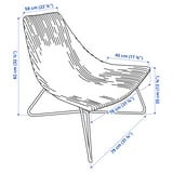 RÅDVIKEN Fauteuil, brun foncé/noir