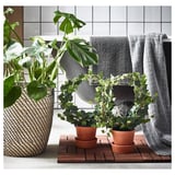 RÅGKORN Cache-pot, intérieur/extérieur gris foncé/beige, 24 cm
