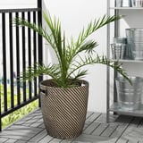 RÅGKORN Cache-pot, intérieur/extérieur gris foncé/beige, 32 cm