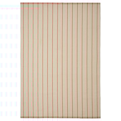 RIDSTIG Tapis tissé à plat, blanc cassé/rouge, 170x240 cm