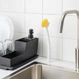 RINNIG Brosse à vaisselle, jaune vif/blanc cassé