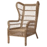 RISHOLMEN Fauteuil à oreilles, int/ext, brun