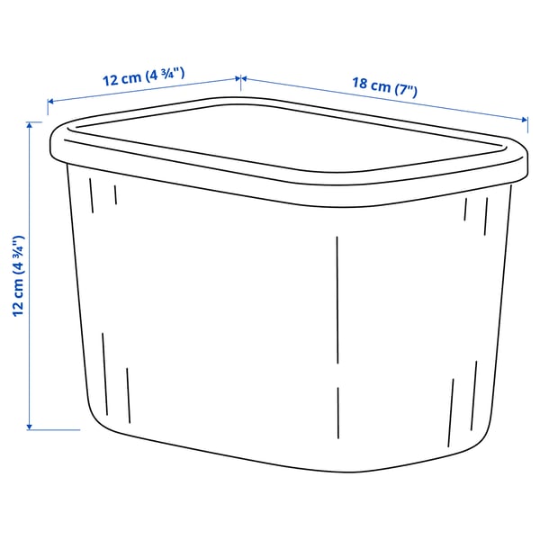 Boîte de rangement avec couvercle transparent 80 l-convient pour