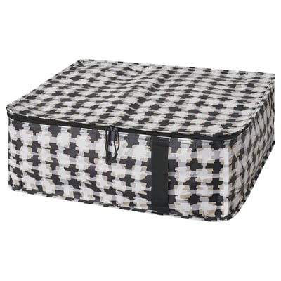 SÄCKKÄRRA Sac de rangement, blanc/multicolore, 55x49x19 cm