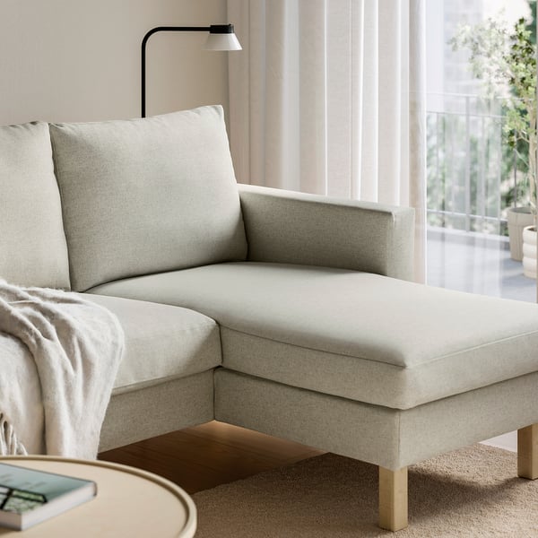 SALTSJÖBADEN Canapé 3 places avec méridienne, Gunnared beige