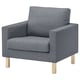 SALTSJÖBADEN Housse pour fauteuil, Gunnared gris moyen