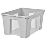 SAMLA Boîte, transparent/gris clair, 56x39x28 cm/45 l