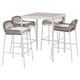 Option: SEGERÖN Table bar et 4 tabourets, extérieur blanc/beige/Frösön/Duvholmen beige