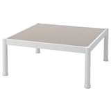 SEGERÖN Table basse, extérieur, blanc/beige, 73x73 cm