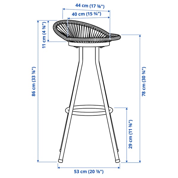 SEGERÖN Tabouret de bar, extérieur, pivotant blanc/beige