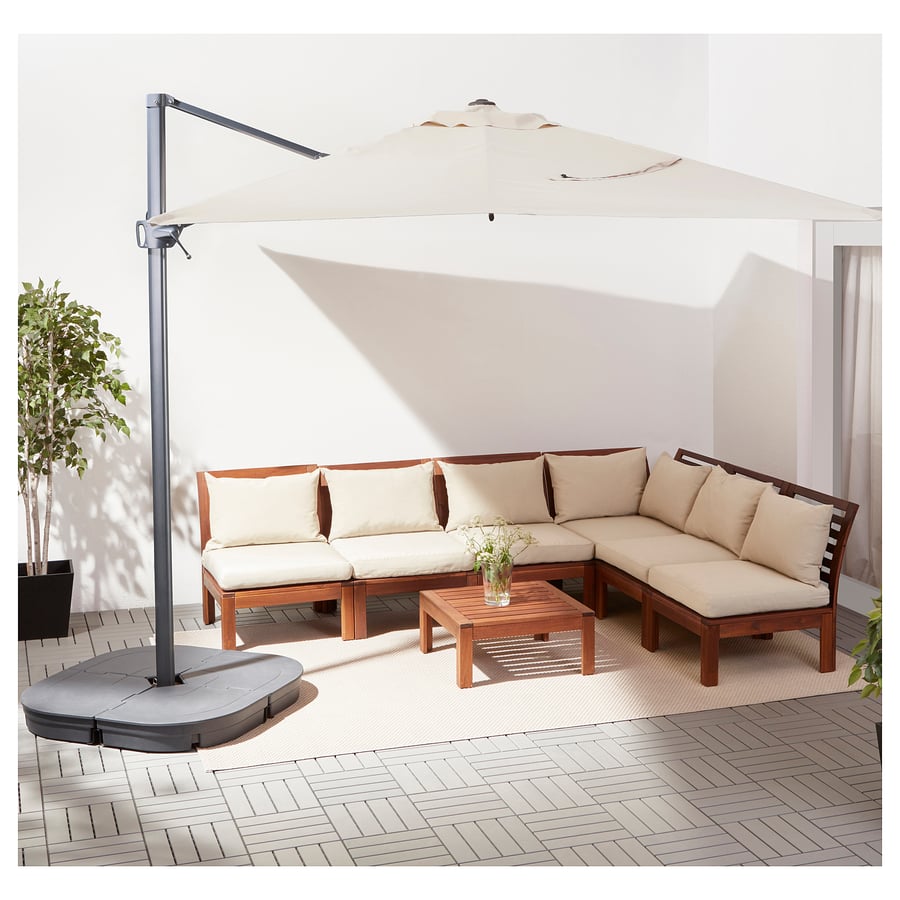 SEGLARÖ Parasol déporté, beige/inclinable, 330x240 cm IKEA Suisse