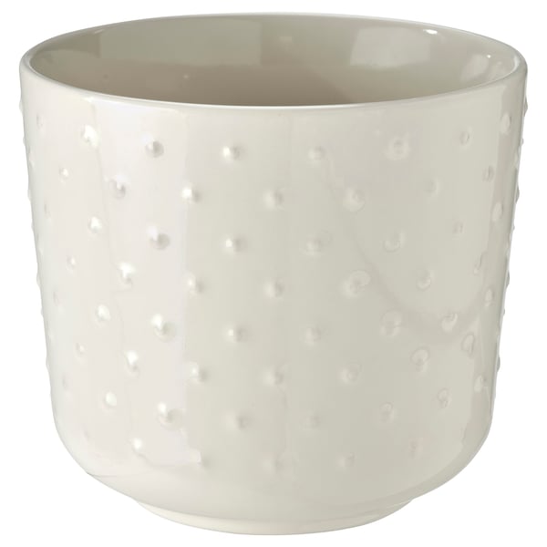 SESAMFRÖN Cache-pot, intérieur/extérieur blanc cassé, 12 cm