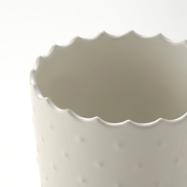 SESAMFRÖN Cache-pot, intérieur/extérieur blanc cassé, 9 cm
