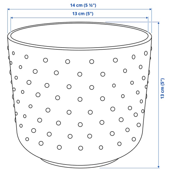 SESAMFRÖN Cache-pot, intérieur/extérieur blanc cassé, 12 cm
