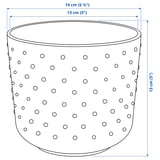 SESAMFRÖN Cache-pot, intérieur/extérieur blanc cassé, 12 cm